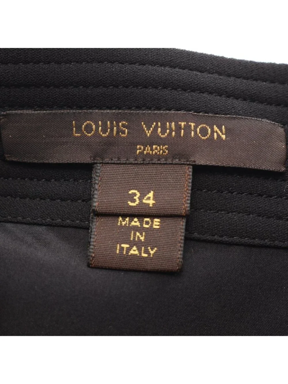 Louis Vuitton Blouse with Bow Tie Black Silk Long Sleeve Shirt